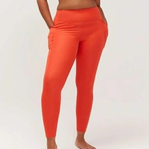 Girlfriend Collective Compression Pocket Legging in Burnt Orange - NWT